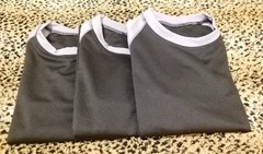 3 Packs Men’s 3/4 Sleeve Crew Neck Raglan Jersey Baseball Tee Shirts Size L