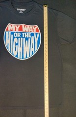 Academy Sports Short Sleeve Crew Graphic Tee Black My Way or the Highway XL