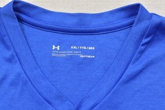 Under Armour HeatGear Men’s XXL Blue Short Sleeve V-Neck Loose Fit Workout Tee