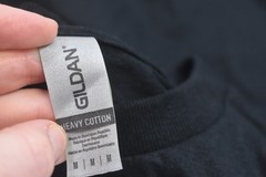 Gildan Heavy Cotton Mens Medium Blank Tee Black T-Shirts Lot Of 12