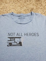Travis Mathew T Shirt Small Mens Blue Not All Heroes Graphic Pima Cotton