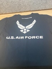 US Air Force Logo Mens No Size See Photos** Short Sleeve T Shirt Navy Blue