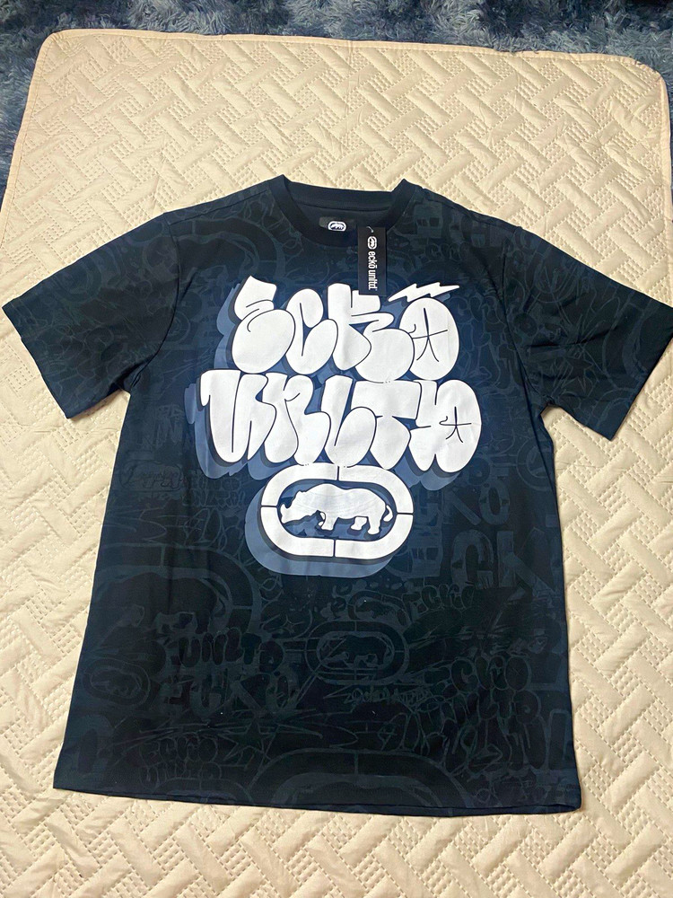 Ecko Unltd. Men’s Graphic Logo T-Shirt M Black Crew Neck Short Sleeve Knit