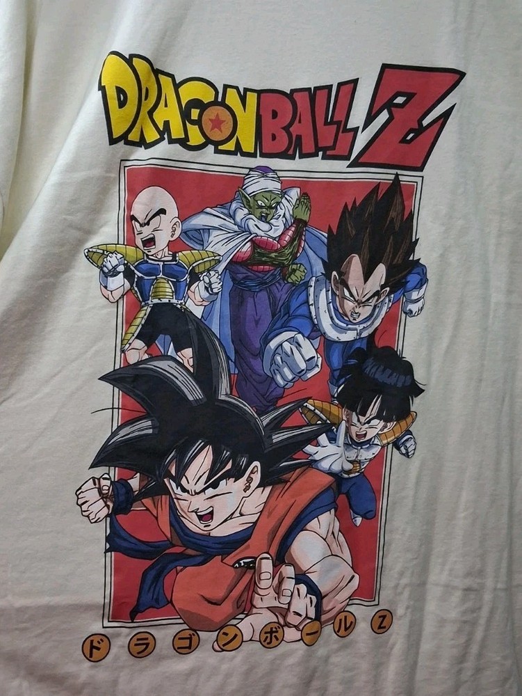 Dragon Ball Z Shirt Beige/Off White Sz 3XL(54/56) TOEI NWT Smoke-Free Home