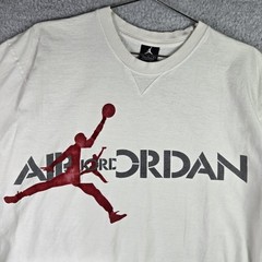 Air Jordan T Shirt Mens Large White Velvet Graphic Basketball MJ 23 NBA