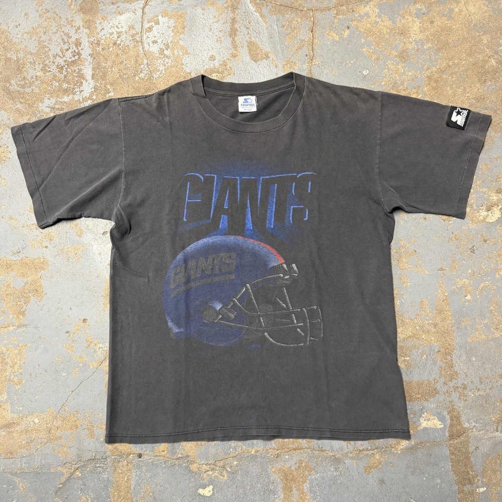 VTG 90s Starter Giants Big Helmet Shadow Graphic Faded T shirt Men Size Medium