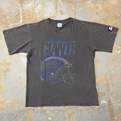 VTG 90s Starter Giants Big Helmet Shadow Graphic Faded T shirt Men Size Medium