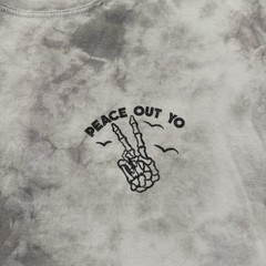 Box Set Tie Dye “Peace Out Yo” Unisex T Shirt Gray Size M