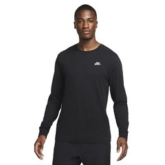 Nike Men Sportswear Club Long-Sleeve T-Shirt in Black, Diff. Sizes, AR5193-010