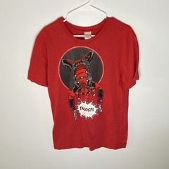 Marvel Deadpool Tacos?! T-Shirt Mens Size Large Cottton Poly Short Sleeve