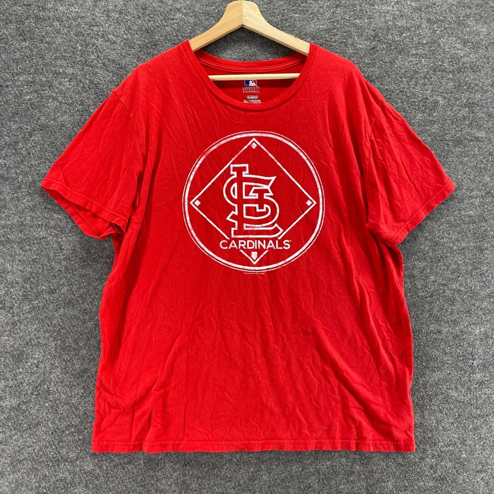 Genuine Merchandise T-Shirt Men XL Red Crew Neck Short Sleeve Pullover STL