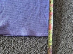 Size L – Callipygian Waffle Knit Baby Tee Lavender Made in USA Tight Fit New