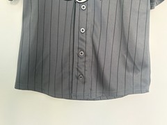 Logic “The Incredible True Story” Baseball Pinstripe Jersey Hip Hop Gray Size S