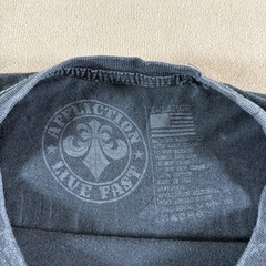 Affliction Chris Kyle Shirt Mens XL Blue Distressed Short Sleeve Graphic Tee USA