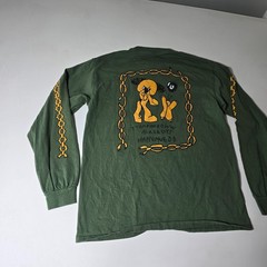 ALab Grime Military Shirt Mens Medium Green Graphic Print Long Sleeve Streetwear