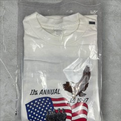 Vintage POW MIA USA Flag Military Memorial Event Single Stitch T Shirt – Large