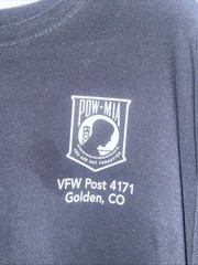 POW MIA Home Of The Free Because Of The Brave T Shirt XL VFW