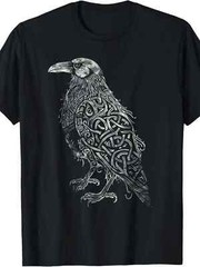 The complex intelligence of crows1pcs, 100% cotton, washed printed T-shirt