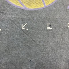 Vintage Starter Los Angeles Lakers T Shirt Men Large Black Faded Distressed NBA
