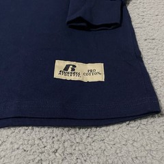 Vintage Russell Athletic Mock Neck Shirt Mens Large Navy Pro Cotton Blank NEW