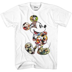 Disney Mickey Mouse Generations T-Shirt Mens Size XXXL White Graphic Artist
