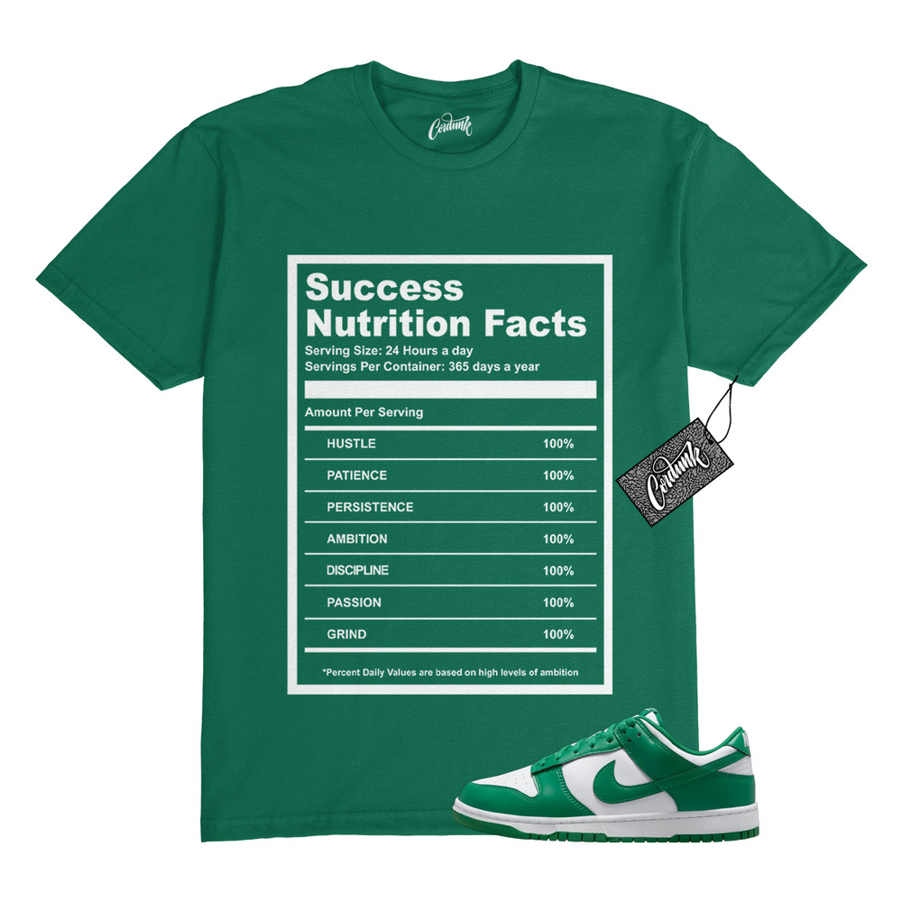 Dunk Malachite Green White Low T Shirt Match SUCC