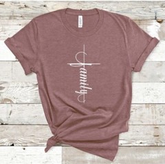 Family Cross T-shirt , Christian Cross, Family Cross Shirt, XS, S, M, L, XL