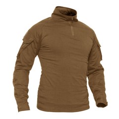 Men’s Hunting T-Shirt Long Sleeve Ripstop Tactical Training 1/4 Zip Pullover US
