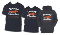 Camping Buddies for Life tee Shirt Gift Outdoor lover Funny Adventure Shirts