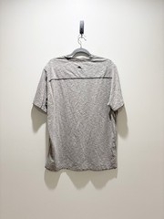 Tommy Bahama Light Gray V-Neck Short Sleeve Shirt IslandZone UPF 30 Casual Sz L