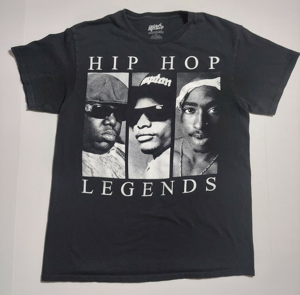 HIPHOP Legends 2PAC BIGGIE EAZY E ORIGINAL FLAVOR T-SHIRT ADULT SIZE M