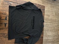 Fear of God Essentials Mockneck Long Sleeve Shirt – Stretch Limo Black NWOT