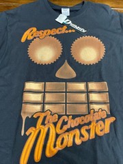 Delta T-Shirt Men’s Size Large Black Halloween Respect the Chocolate Monster NWT