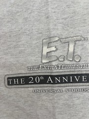 ET Universal Studios 20th Anniversary Rare E.T. Movie Ride 90s Y2K 21×28 Alien