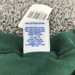 Vintage Russell Athletic Shirt Mens XL Forest Green Long Sleeve Crew Neck Cotton