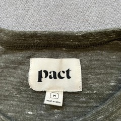 Pact Shirt Mens M Green 100% Organic Cotton Crewneck T-Shirt Tee Basic Essential