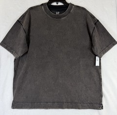 Gap Heavyweight Oversized T Shirt Large Mens Black Organic Cotton Short Sleeve