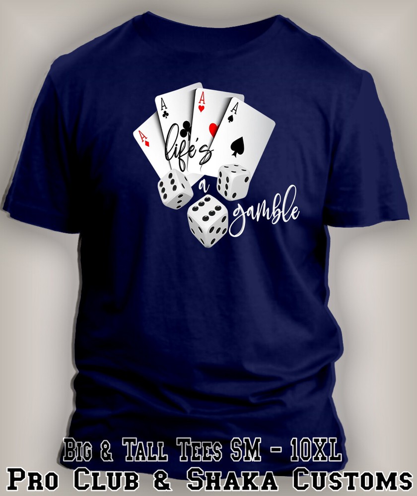 Mens Life’s A Gamble Tee Shirt Compatible with Nike Air Force 1 Low Midnight