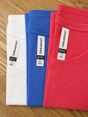 Threadfast Red, White & Blue TShirts 3 Pack – Size 2X 3X 4X 5X Patriotic Bundle