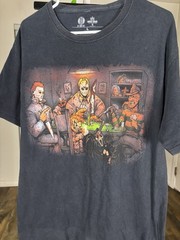 Church of Horror Big Chris Art Men’s Black Graphic Crew Neck T-Shirt Size L