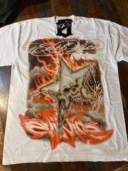 Size Medium Evil Vice Fire Star Skull T-shirt