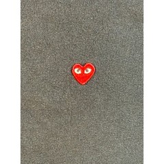 Comme des Garcons PLAY Heart Logo T-Shirt Black Cotton Made in Japan AZ-T200