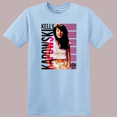 Saved by the Bell Kelly Kapowski Tiffani Amber Men’s White Light Blue Size S-5XL