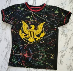 Bucheli T Shirt Italian Style Cotton Slim Fit Size Small Made in Peru Graffiti