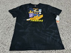 NEW Disney Parks Shirt Adult Medium Black Gray Thanos Gauntlet Comics Marvel
