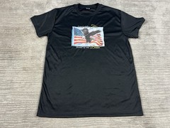 Land of the Free Home of the Brave Shirt Mens Large Black Graphic Short Sleeve