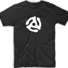 45 Record Adapter T Shirt Music Tee Musician Vinyl Collector Funny DJ Album Gift