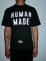 human made big logo t-shirt duck graphic black size L