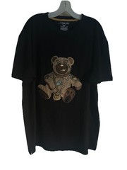 ScreenShot T-Shirt Mens Size 3XL 3D Bear Gold Chain Hip Hop Streetwear S/S