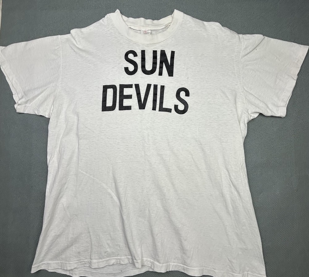 Vintage Arizona Sun Devils Shirt 70s Stedman Hi-cru Mens XL NCAA *READ